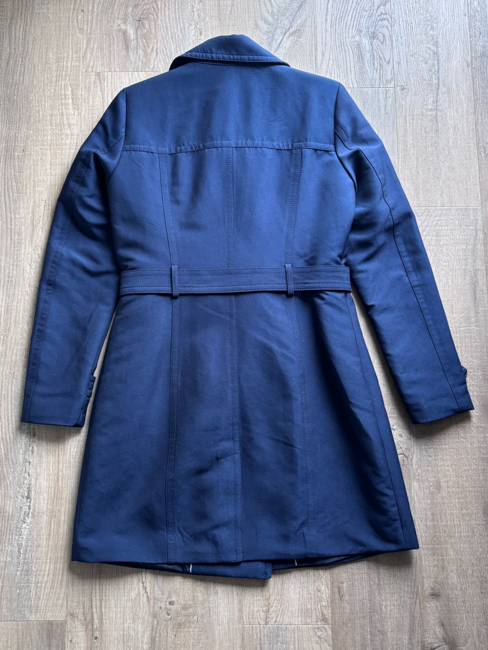 Reitmans Trench Coat with Belt in Navy - Picture 2 of 10